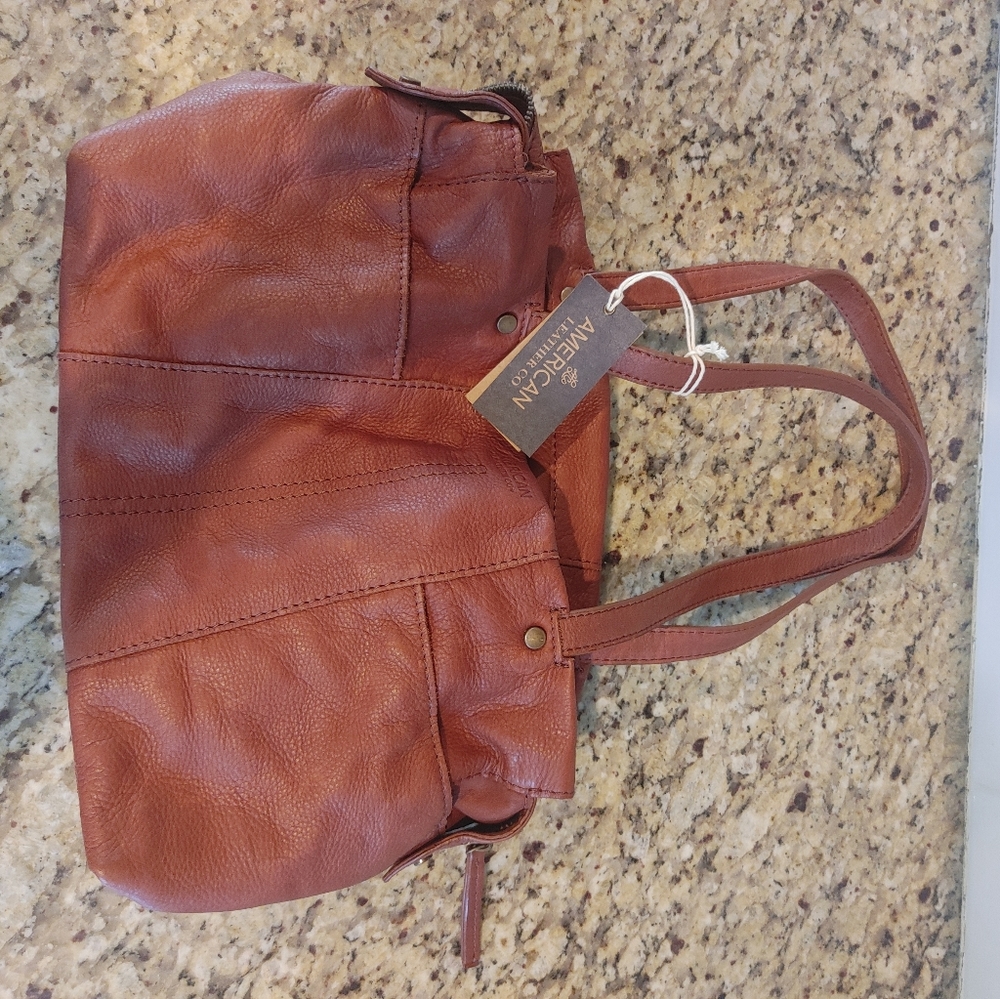 American leather Co Paoli Satchel Brandy smooth